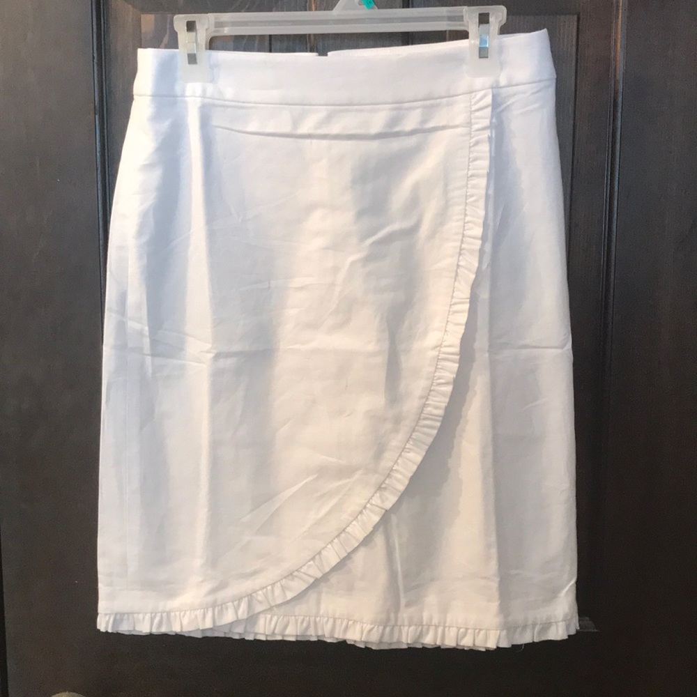 NWT JCrew Oxford Ruffle Pencil Skirt